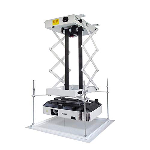 CGOLDENWALL 70CM Electric projector Lift Scissors Ceiling Mount Projector Hanger Projector Mount Remote Control For Cinema Church Hall School Double motors Max load 20kg