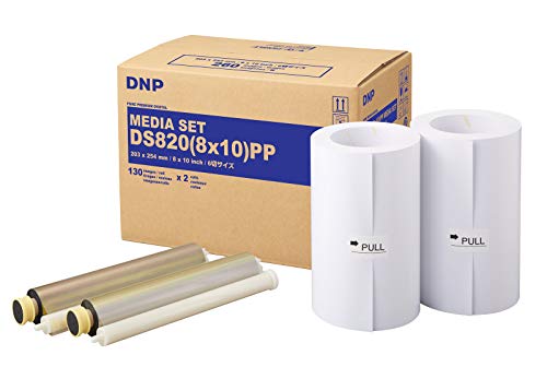 DNP DS820A 8in Professional Dye-Sublimation Printer for 8x10in and 8x12in Photos - Bundle with DNP Pure Premium Media for DS820A Printer, 2x 130 Print Rolls, Printer Carrying Case
