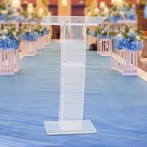 DNYSYSJ Acrylic Podium 45" Tall Professional Presentation Lectern