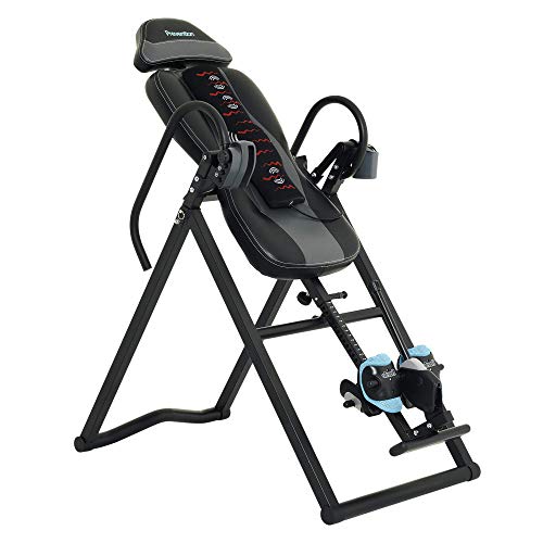 Prevention Inversion Table UL Certified with Heat and Massage Therapy, Grey/Light Blue
