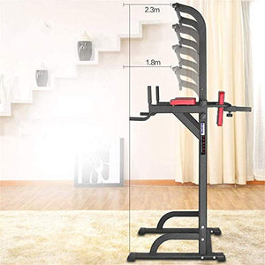 DSWHM Fitness Equipment Strength Training Equipment Strength Training Dip Stands Multi Function Pull Up Bar Dip Station for Streorngth Training Wkout Abdominal Exercise Full Body Strength Training