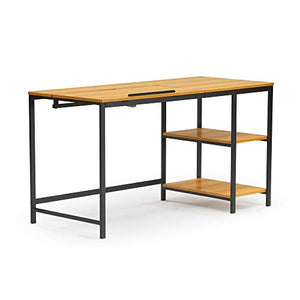 Unknown1 Multi-Function Adjustable Drafting Table Brown Modern Contemporary Rectangular Metal Wood Finish Height