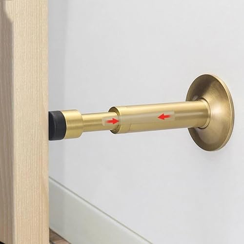 Copper Hydraulic Buffer Door Stop Floor Wall-Mounted Bumper - E, As Shown