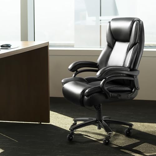 OFIKA Big and Tall Office Chair - 500lbs Capacity, Adjustable Lumbar Support, Heavy Duty Metal Base