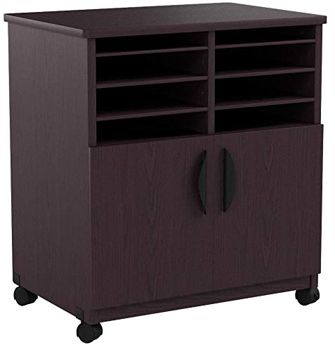 Safco Products 1851MH Mobile Machine Stand with Sorter, Mahogany