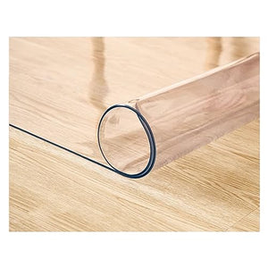 ENWINDXS Clear Plastic Vinyl Rug Protector Cover 1.5mm Thick, Heavy Duty Extra Wide Office Chair Mat for Hard Surfaces - 140
