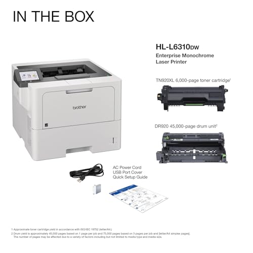 Brother HL-L6310DW Monochrome Laser Printer - Wireless, Low-Cost Printing