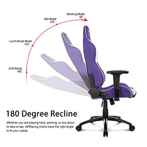 AKRacing Core Series SX Gaming Chair with High Backrest, Recliner, Swivel, Tilt, Rocker and Seat Height Adjustment Mechanisms with 5/10 Warranty - Lavender