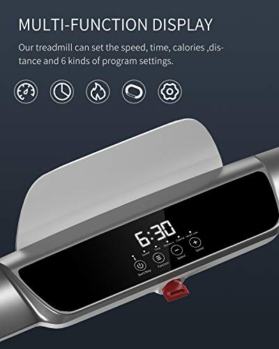WEKEEP Folding Portable Treadmill Manual Compact Walking Running Machine Workout Electric Desk Treadmills for Small Spaces Treadmills with LED Display for Home Office Gym Use