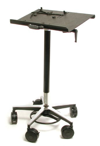 Mobile Desk Vision Laptop Computer Cart on Wheels Includes 4" Casters, 22" Top, 26" Wheel Base, Foot Adjustable Height