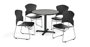 OFM PKG-BRK-033-0006 Breakroom Package, Gray Nebula Table/Black Chair
