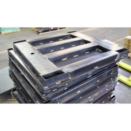 Liberty Scales Industrial Floor Scale with Metal Indicator and Printer, 48” x 48”, 5000 lbs Capacity