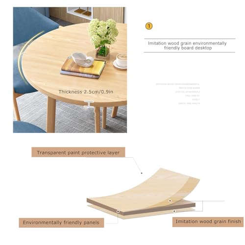 HOLGVE Office Reception Room Club Table and Chair Set - Color 13, Size 31.4IN/80CM