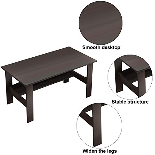 【Shipping from US】 39'' Computer Desk with Bookshelf,Modern Simple Gaming Desk Laptop Notebook Workstation Table with Storage Shelf for Home Office Sturdy Writing and Study Desktop (Black)