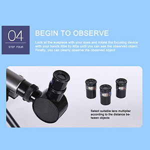 Children's Educational Science & Education HD Astronomical Telescope - Kids 20 30 40 Times Eyepiece Telescope with Tripod - Astronomy Telescopes for Adults Beginners - Educational Toys Gifts for Kids