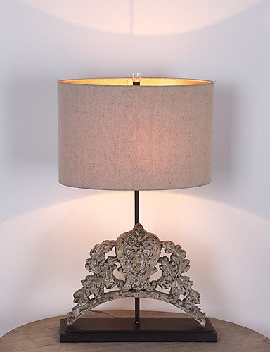 SSBY Traditional Single Head Metal Wooden Table Lamp Rustic Retro Bedroom / Study Room Decorate Dest Light , 110-120v