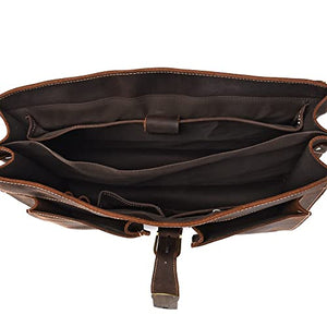 XZJJZ Retro Men's Large Capacity Briefcase Laptop Bag Messenger Bag Business Travel Bag (Color : A, Size : 40 * 15 * 30cm)