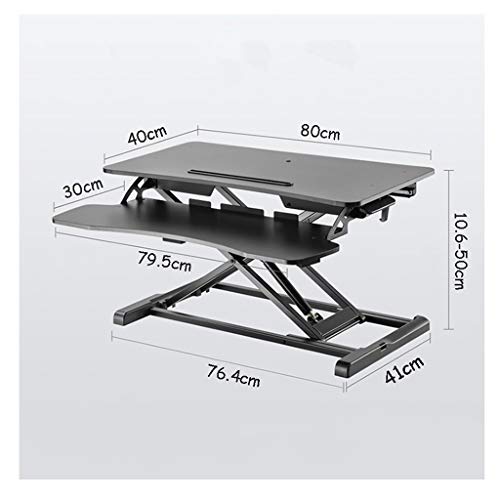 Stand up desk converter Standing Desk Converter, Electric Height Adjustable Sit-Stand Desk, Office Workstation, Rise From 10.6-50cm for PC Computer Screen, Keyboard, Laptop standing riser workstation
