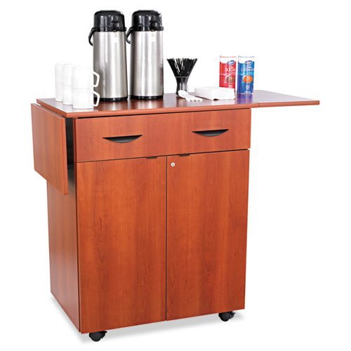 Safco Products 8962CY Hospitality Service Cart, Cherry
