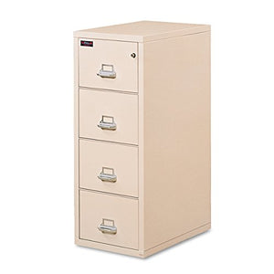 FireKing Fireproof 2 Hour Rated Vertical File Cabinet with 4 Legal Sized Drawers, 22", Parchment