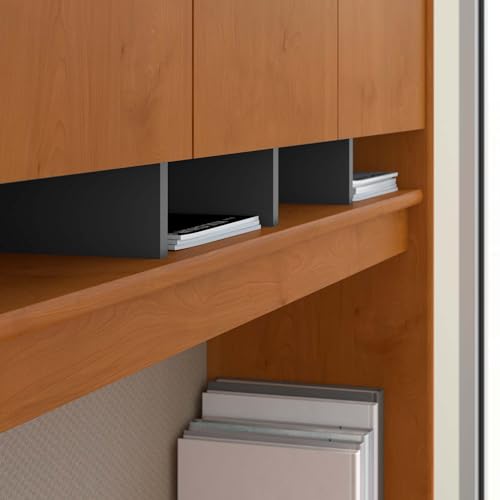 Bush Business Furniture Series C U Shaped Desk with Hutch and Storage, 72W, Natural Cherry