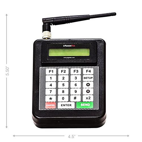 Pagertec Coaster Paging System for Restaurants, Hospitals & Hotels | 1 Transmitter, 2 Charging Bases, 30 Long Range Pagers | Up to 2 Miles Range