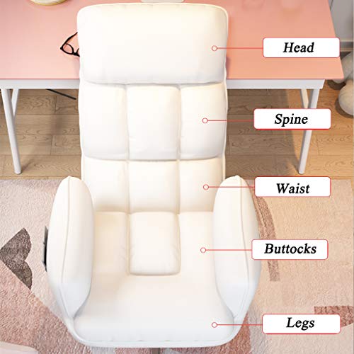 HQBL Ergonomic PU Leather Home Office Chair with Arm,180° Reclining- Height Adjustment Computer Desk Sofa Chairs with Swivel Wheel, Mid-Back-for Kid/Adult/Leisure