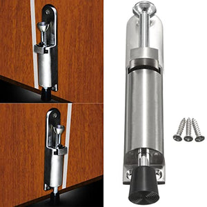 None Stainless Steel Telescopic Door Stopper Silver Step-On Door Holder