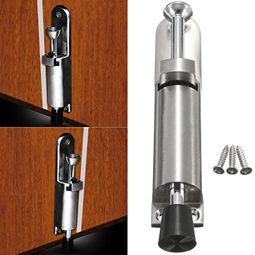 Stainless Steel Telescopic Door Stopper Silver Step-On Door Holder