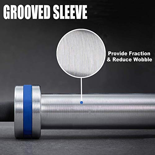 PAPABABE Olympic Barbell 7 foot 1500LB Capacity barbell Weightlifting Bar 2 Inch Barbell, for Weightlifting, Powerlifting and Crossfit
