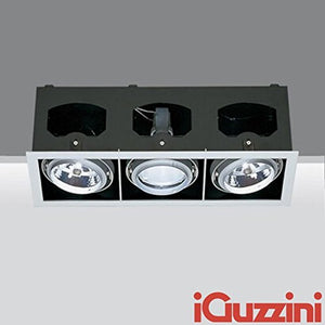 IGuzzini 4251 Gray Frame 3 lights 3 X G12 spot lights lamp recessed
