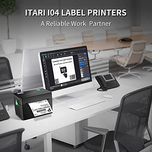 Thermal Label Printer - Itari Commercial Grade Shipping Label Printer, 4X6 Label Printer for Shipping Packages, Work with Windows/MacOS, Compatible with Ebay, Amazon, Shopify, Esty, USPS