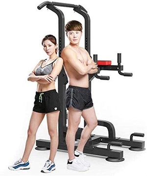 DSWHM Fitness Equipment Strength Training Equipment Strength Training Dip Stands with Boxing Ball Design Multi-Function Home Gym Fitness Strength Equipment