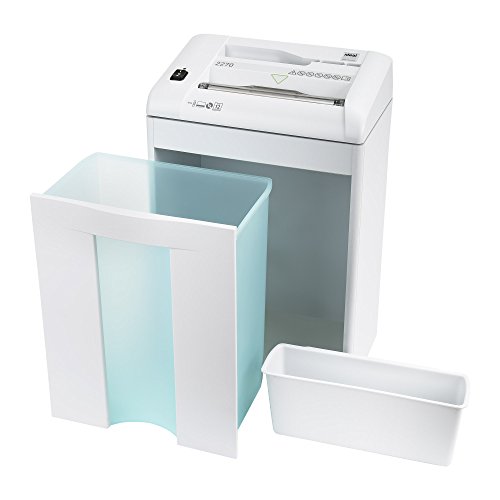 ideal. 2270 Continuous Operation Strip-Cut Deskside Paper/Staple/Paper Clip/Credit Card/CD/DVD Shredder, 10–12 Sheet Feed Capacity, 5 Gallon Bin, 1/5 Horsepower Motor, P-2 Security Level