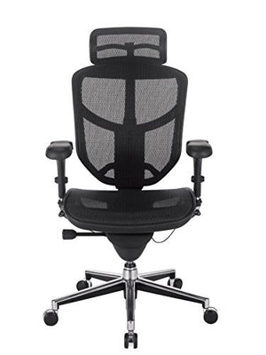 WorkPro Quantum 9000 Series Ergonomic Mesh High-Back Chair with Headrest, Black