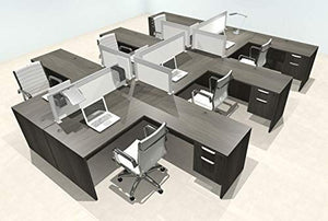 UTM Furniture Modern Aluminum Office Workstation Desk Set, OT-SUL-FPS60