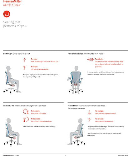 Herman Miller Mirra 2 Office Chair Tilt Limiter - Adjustable Arms and Seat - Dark Turquoise Butterfly Suspension Latitude Back with Studio White Frame Fog Base - Adjustable Lumbar Support - C7 Hard Floor Casters