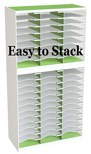 Paperflow Master Literature Organizer, 36 Compartment, White/Green (803.13.08)