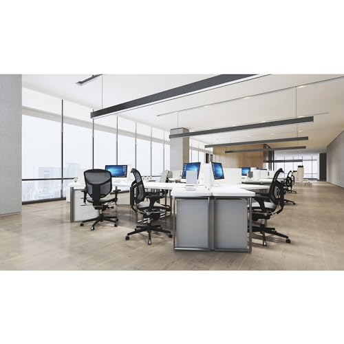 WorkPro Quantum 9000 Series Ergonomic Mid-Back Mesh Chair, Black