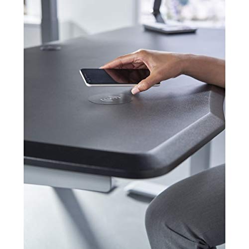 WorkPro® Electric Height-Adjustable Standing Desk with Wireless Charging, 60"W, Black