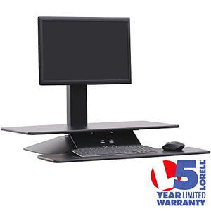 Lorell LLR99548 Sit-to-Stand Electric Desk Multipurpose Desktop Riser, Black