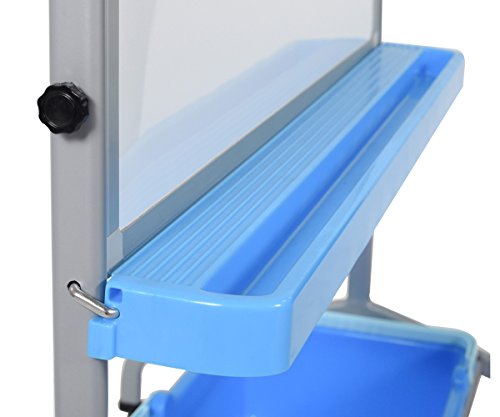 LUXOR Classroom Chart Stand with Storage Bins