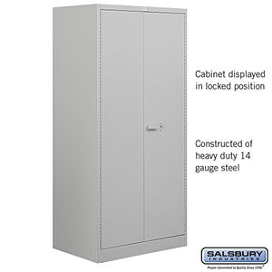 Salsbury Industries Heavy Duty Assembled Combination Storage Cabinet, 78-Inch High by 24-Inch Deep, Gray