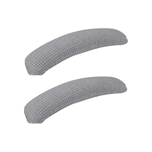 NOALED Removable Office Chair Armrest Covers, Washable Gaming Chair Protectors, Green/Light Grey