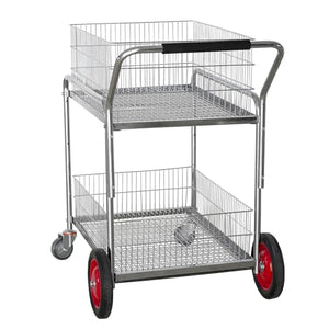 Hymula Heavy Duty Rolling Utility Cart - 250 Lb Capacity - Chrome - Multi-Purpose with Wheels