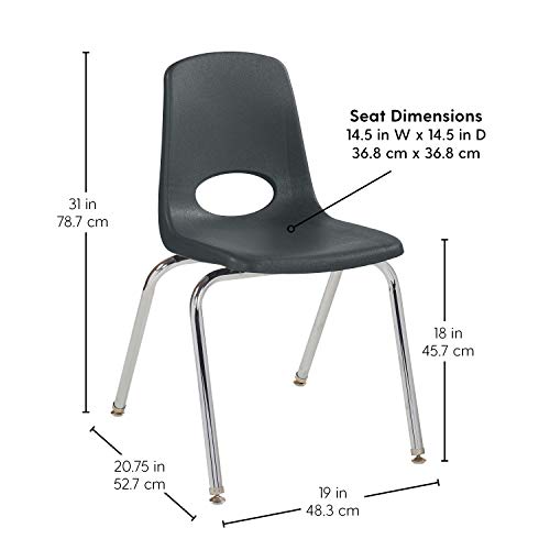Factory Direct Partners School Stack Chairs - 14" & 18" Stacking Student Seats