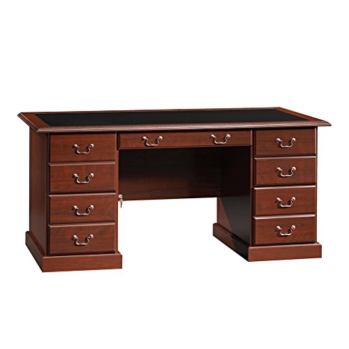 Sauder 402159 Heritage Hill Executive Desk, L: 64.96" x W: 30.00" x H: 30.24", Classic Cherry finish