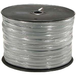 Cable Central LLC 1000Ft 8 Conductor Silver Satin Modular Cable Reel 28AWG (20 Pack)