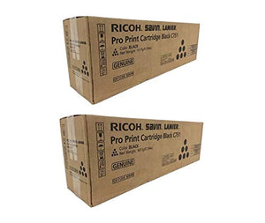 828185 Genuine Ricoh Toner Cartridge 2 Pack, 48500 Page-Yield Per Ctg, Black
