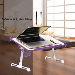 SFFZY Laptop Desk for Bed, Portable Table Tray with Foldable Legs, Height Adjustable Notebook Computer Stand